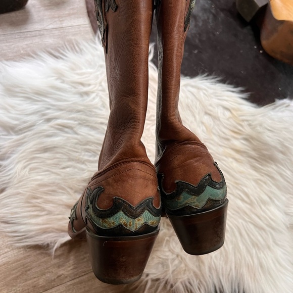 Tony Lama Cowgirl western leather boots size 7 - Picture 6 of 10